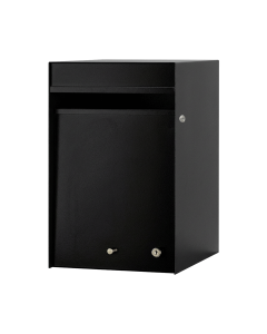Designer Front Opening Letterbox - Black