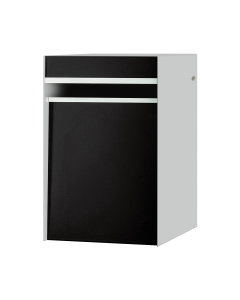 Designer Back Opening Letterbox - Silver Pearl