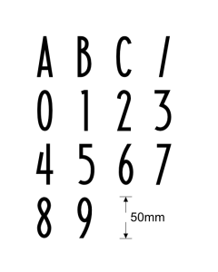 Letterbox Numbers and Letters 50mm